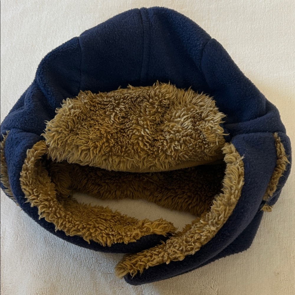 GAP Kids Navy and Brown Fleece Hat